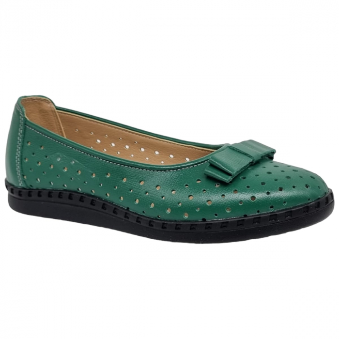Balerini Damă Din Piele Naturală Verde 8052 [3]