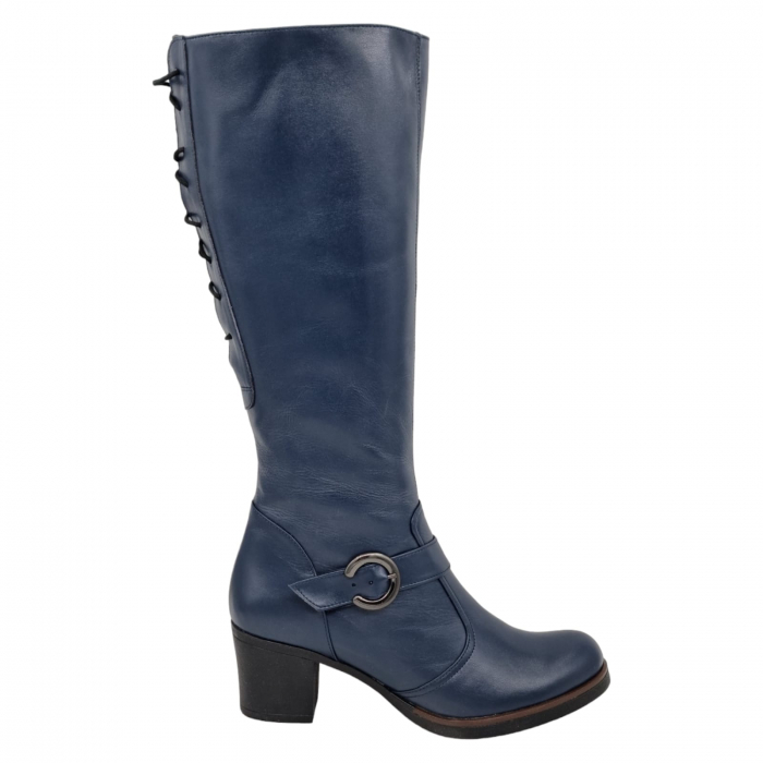 Cizme Damă Lungi Din Piele Naturală Blue 9003 [4]