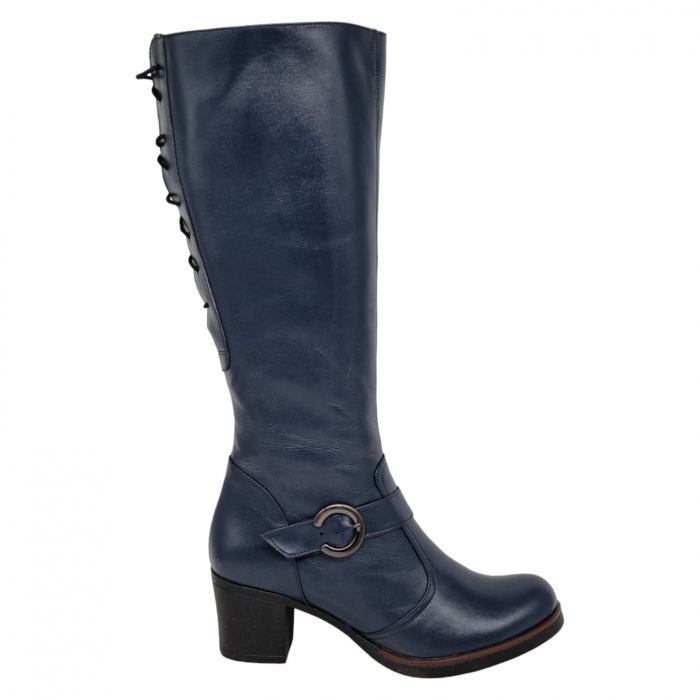 Cizme Damă Lungi Din Piele Naturală Blue 9003 [5]