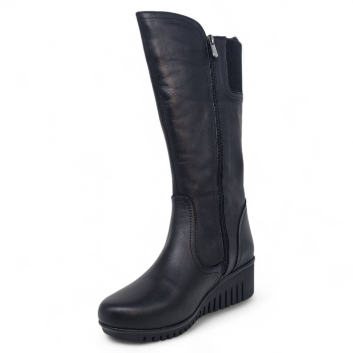 Cizme Damă Lungi Din Piele Naturală Neagră  35131 [4]
