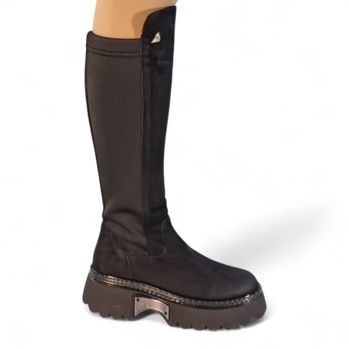 Cizme Damă Lungi Din Piele Naturală Neagră Vel  35132 [3]