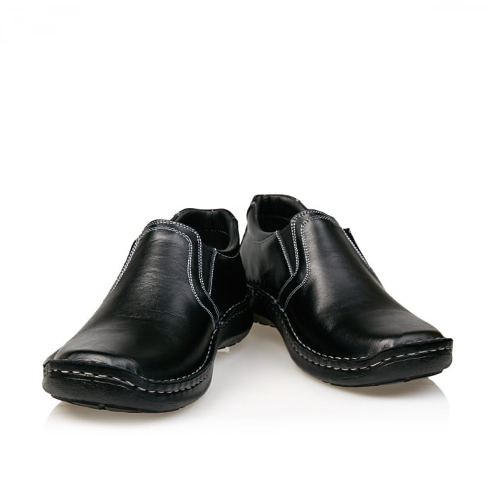 Pantofi Bărbați Casual Confort Din Piele Naturală Neagră 365 [5]