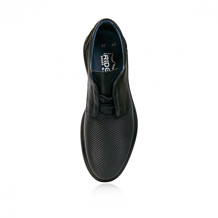 Pantofi Bărbați Casual Confort Din Piele Naturală Neagră 376 [5]