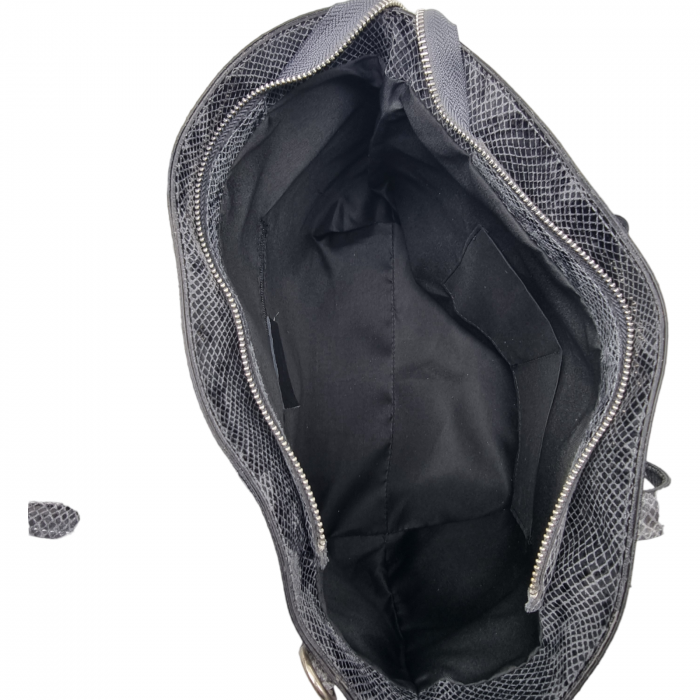 Geanta Damă Din Piele Naturală Gri 11005 [2]