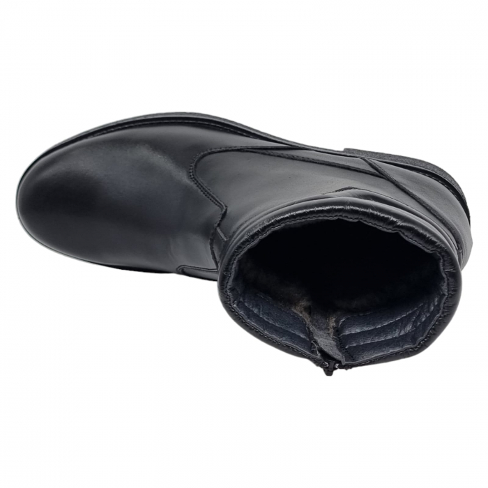 Ghete Bărbați Din Piele Naturală De Culoare Neagră 533 [5]