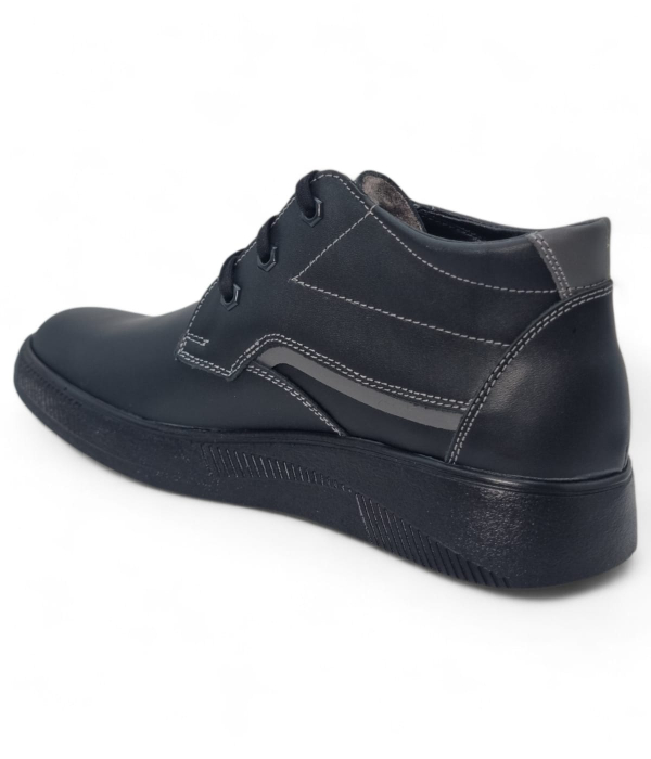 Ghete Bărbați Casual Din Piele Naturală De Culoare Neagră 45137 [8]