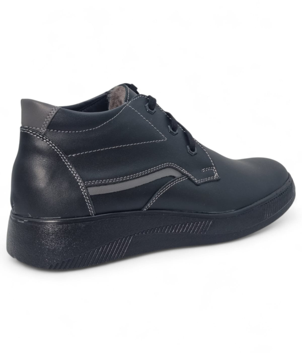 Ghete Bărbați Casual Din Piele Naturală De Culoare Neagră 45137 [6]