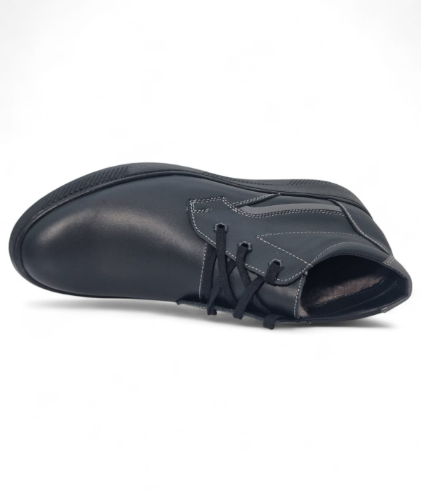 Ghete Bărbați Casual Din Piele Naturală De Culoare Neagră 45137 [5]