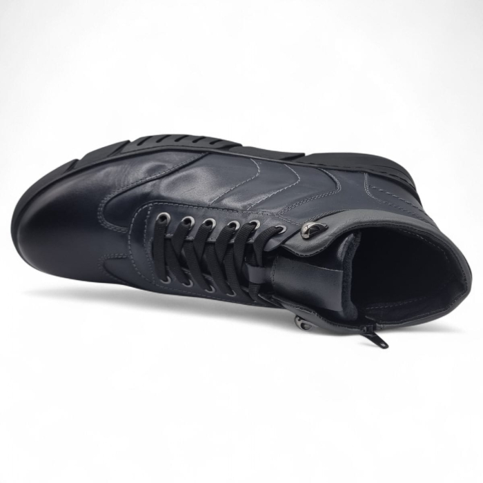 Ghete Bărbați Casual Din Piele Naturală De Culoare Blue 45136 [5]