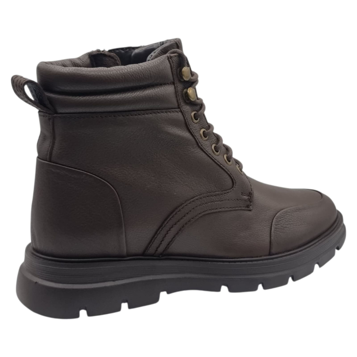 Ghete Bărbați Casual Din Piele Naturală De Culoare Cafe 562 [2]