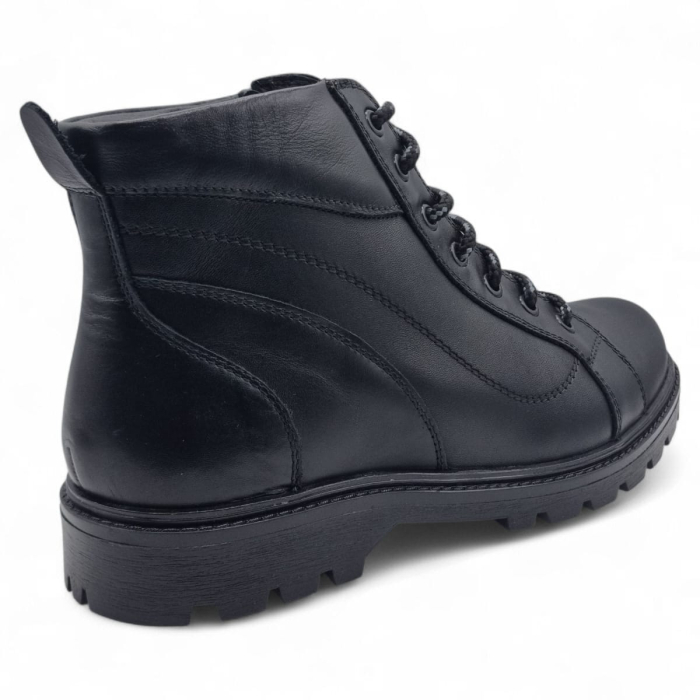 Ghete Bărbați Casual Din Piele Naturală De Culoare Neagră 45135 [3]