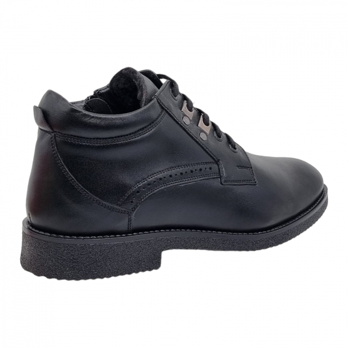 Ghete Bărbați Din Piele Naturală De Culoare Neagră 547 [6]