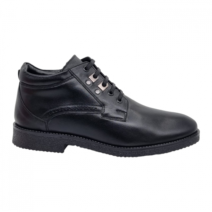 Ghete Bărbați Din Piele Naturală De Culoare Neagră 547 [5]