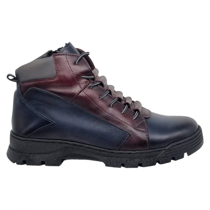 Ghete Bărbați Din Piele Naturală De Culoare Blue 552 [4]