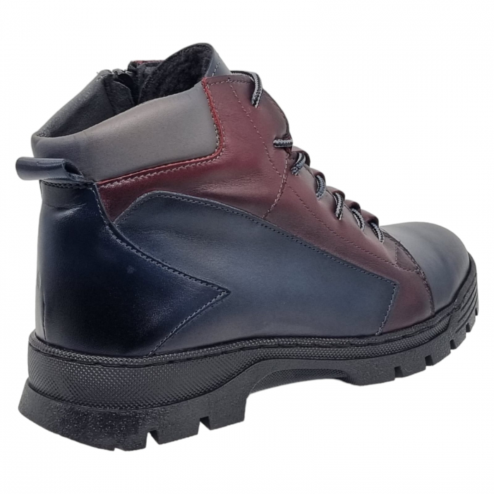 Ghete Bărbați Din Piele Naturală De Culoare Blue 552 [7]