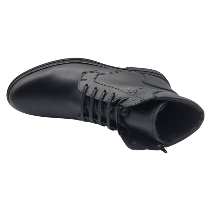 Ghete Bărbați Casual Din Piele Naturală De Culoare Negru 563 [7]