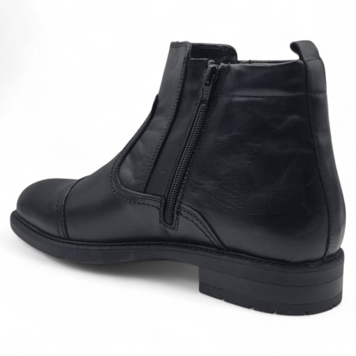 Ghete Bărbați Elegante Din Piele Naturală Culoare Neagră 50130 [4]