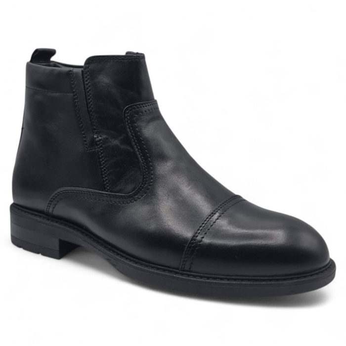 Ghete Bărbați Elegante Din Piele Naturală Culoare Neagră 50130 [2]