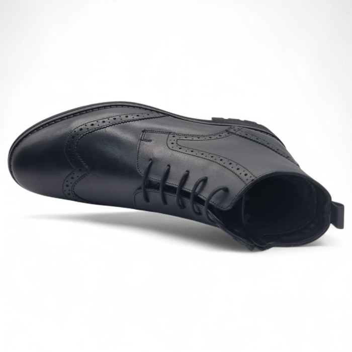 Ghete Bărbați Elegante Din Piele Naturală De Culoare Neagra 50133 [3]