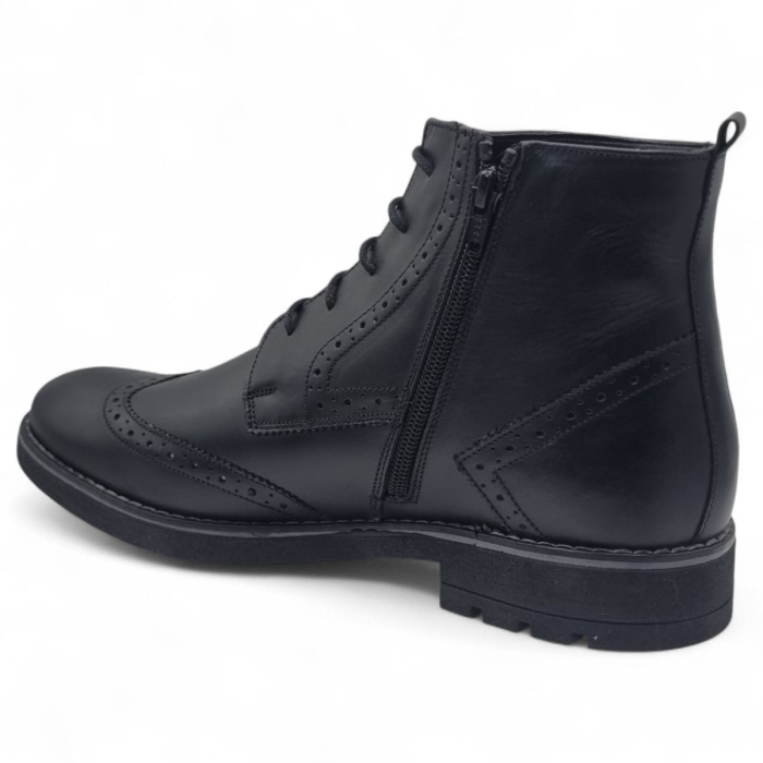 Ghete Bărbați Elegante Din Piele Naturală De Culoare Neagra 50133 [5]