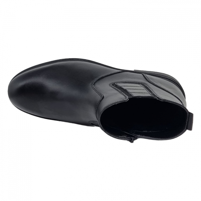 Ghete Bărbați Elegante Din Piele Naturală De Culoare Neagră 50128 [5]