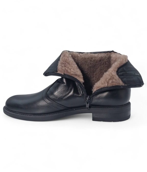 Ghete Bărbați Elegante Din Piele Naturală De Culoare Neagră 50139 [6]