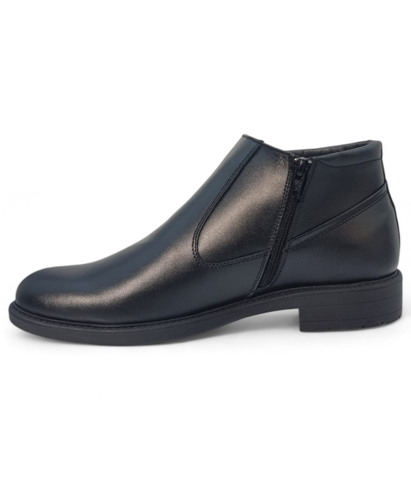 Ghete Bărbați Elegante Din Piele Naturală De Culoare Neagră 50140 [3]