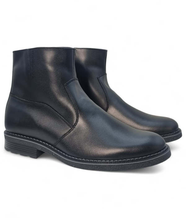 Ghete Bărbați Elegante Din Piele Naturală De Culoare Neagră 50141 [2]