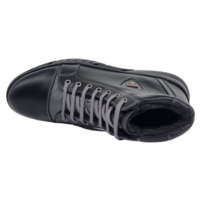 Ghete Bărbați Sport Din Piele Naturală Neagra 538 [4]