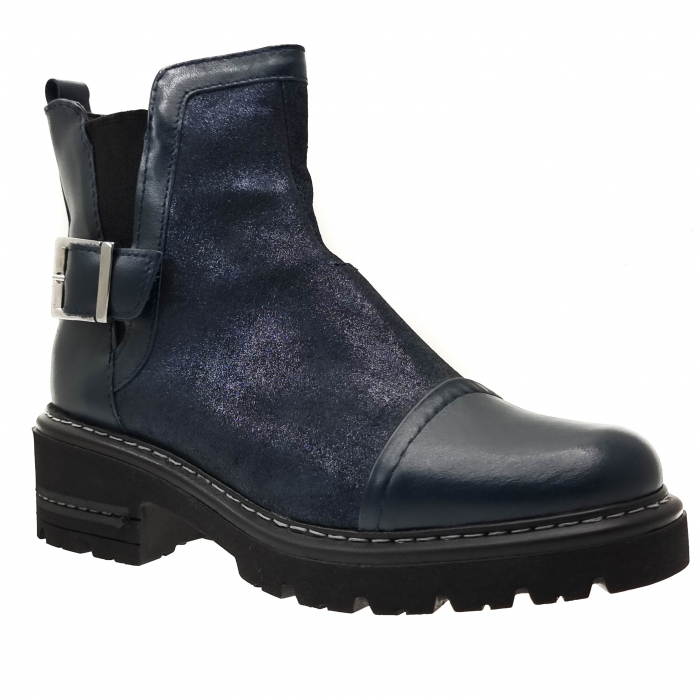 Ghete Damă Casual Din Piele Naturală Blue 1115 [6]