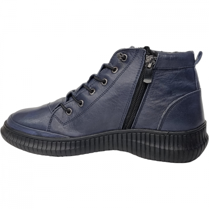 Ghete Damă Casual Din Piele Naturală Blue 8551 [2]