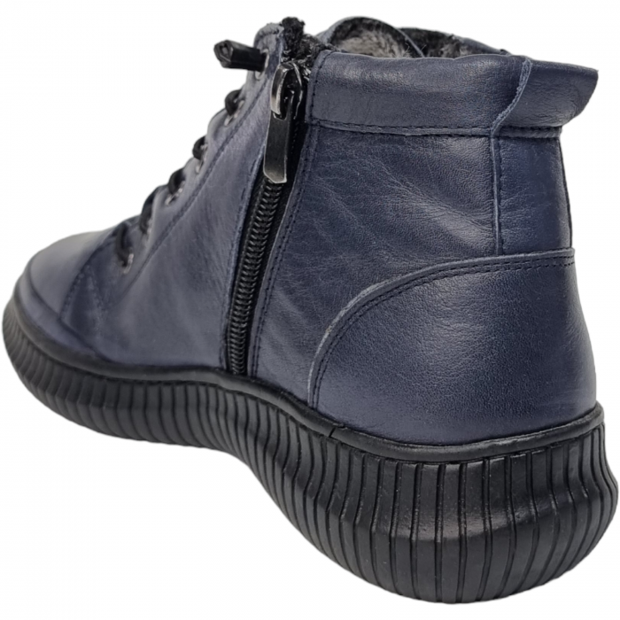 Ghete Damă Casual Din Piele Naturală Blue 8551 [4]