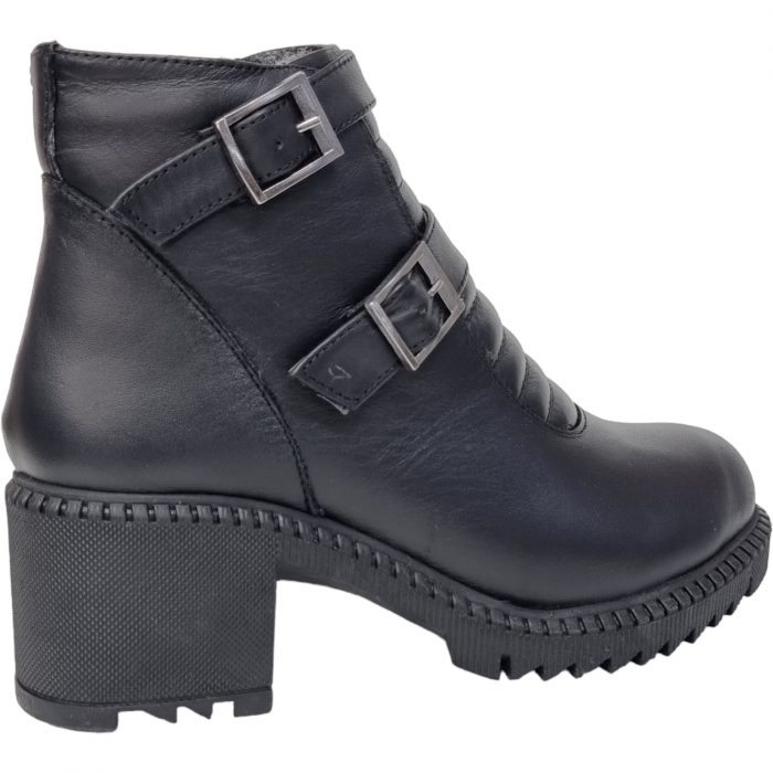 Ghete Damă Casual Din Piele Naturală Neagră 8556 [6]