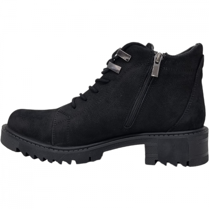 Ghete Damă Casual Din Piele Naturală Neagră 8561 [3]