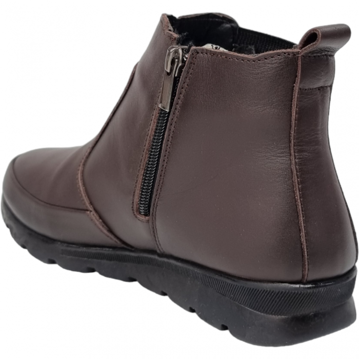 Ghete Damă Casual Din Piele Naturală Maro 8562 [3]