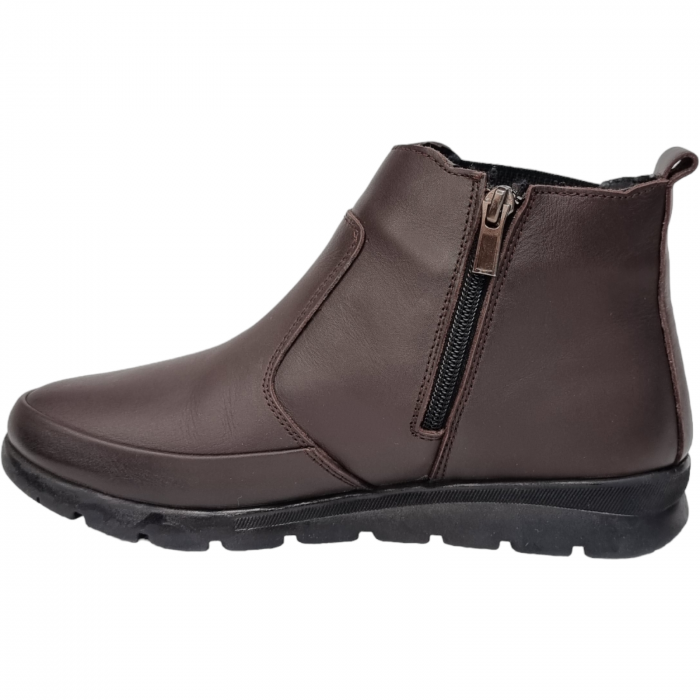 Ghete Damă Casual Din Piele Naturală Maro 8562 [4]