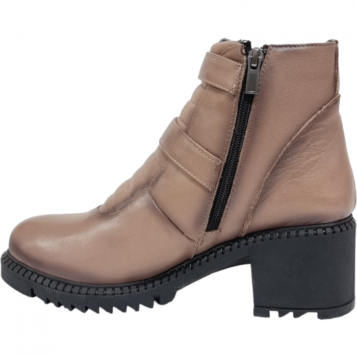 Ghete Damă Casual Din Piele Naturală Crem 8563 [2]