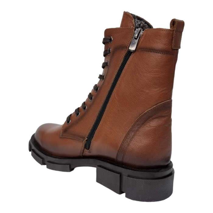 Ghete Damă Casual Din Piele Naturală Maro 8568 [4]