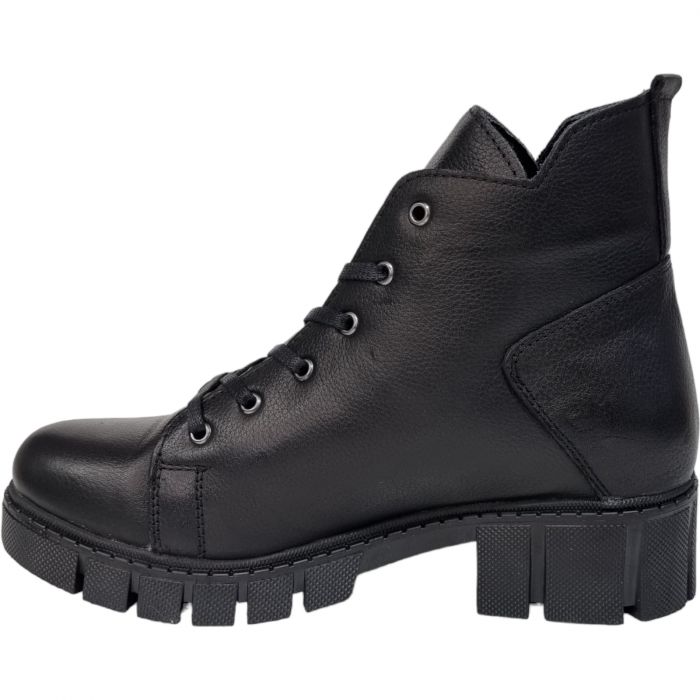 Ghete Damă Casual Din Piele Naturală Neagră 8574 [2]