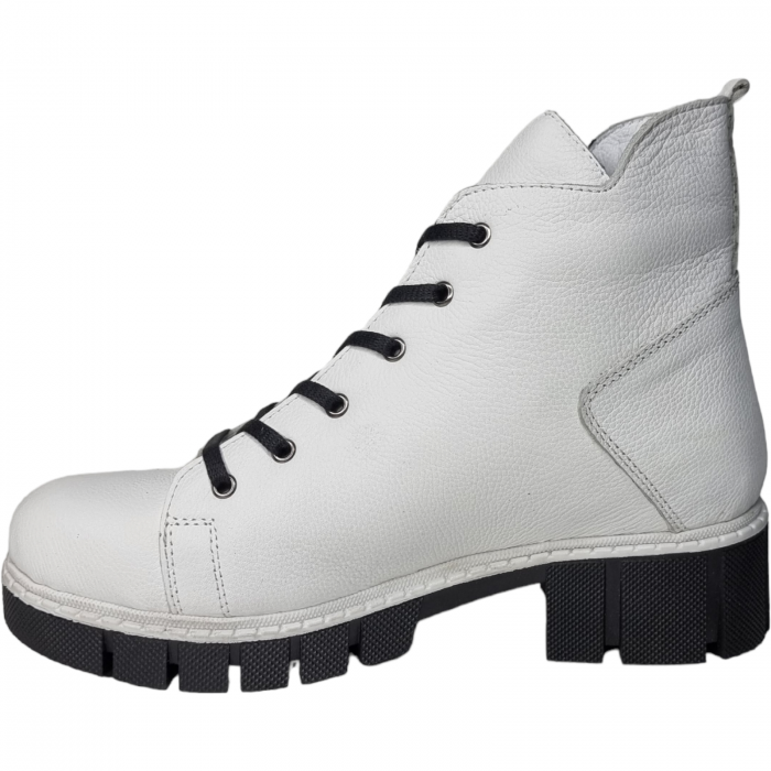 Ghete Damă Casual Din Piele Naturală Albă 8575 [5]