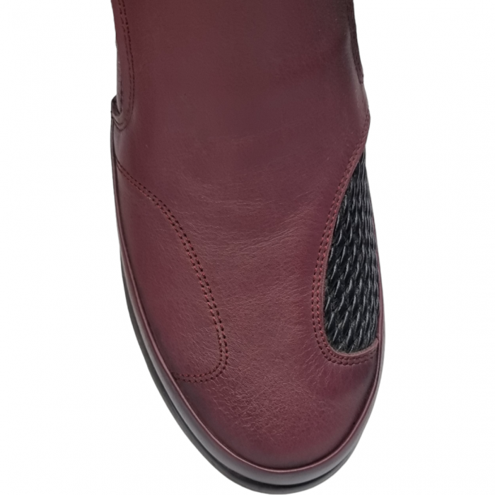 Ghete Damă Casual Din Piele Naturală Bordo 8579 [6]