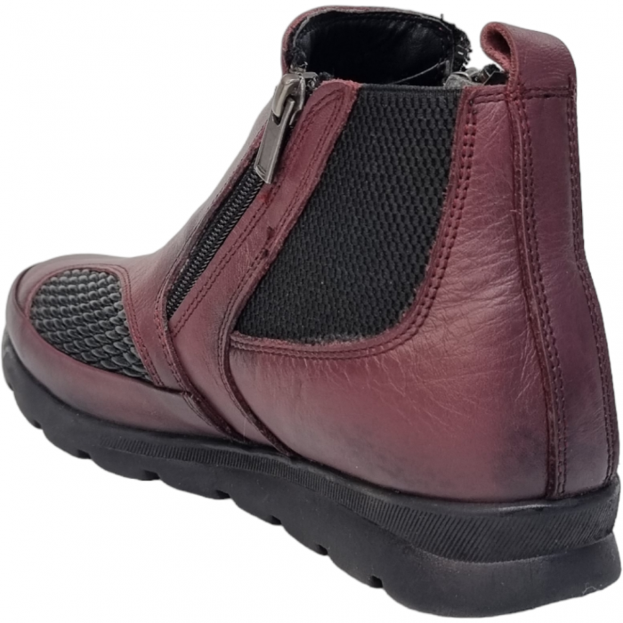 Ghete Damă Casual Din Piele Naturală Bordo 8579 [4]