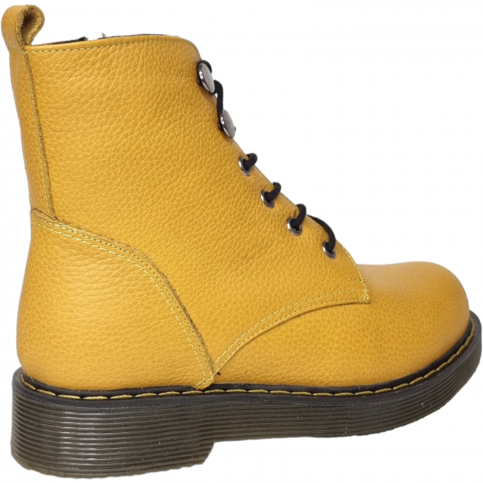 Ghete Damă Casual Din Piele Naturală Galbenă 8580 [3]