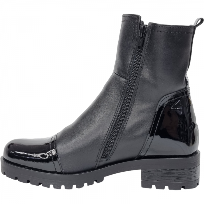 Ghete Damă Casual Din Piele Naturală Neagră 8587 [3]