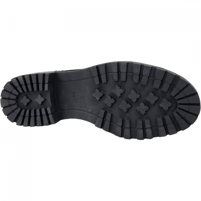 Ghete Damă Casual Din Piele Velur Naturală Neagră 8588 [6]