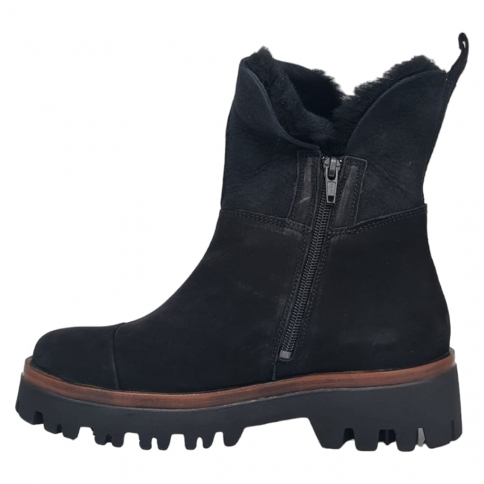 Ghete Damă Casual Din Piele Naturala Neagră 8620 [2]