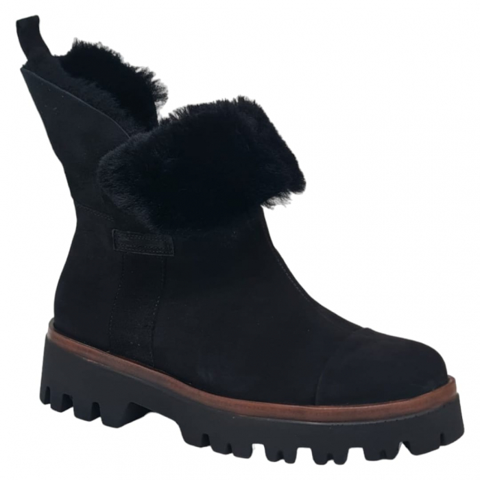 Ghete Damă Casual Din Piele Naturala Neagră 8620 [3]