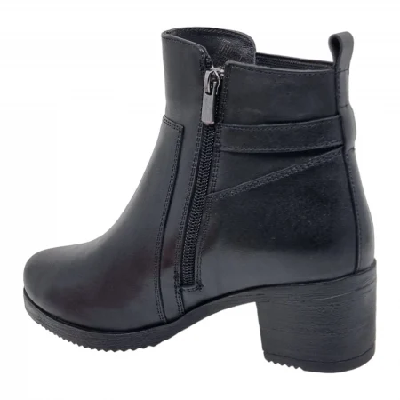 Ghete Damă Casual Din Piele Naturală Neagră 8612 [9]