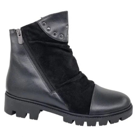 Ghete Damă Casual Din Piele Naturală Neagră 8689 [4]