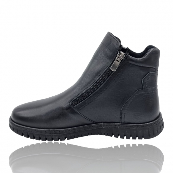 Ghete Damă Casual Din Piele Naturală Negru Box 8723 [5]